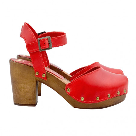 Perphy Platform T-Strap Clog Shoes Chunky Heels Sandals for Women -  Walmart.com